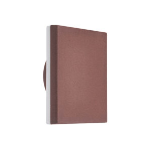 Wall Lighting - Mantra Bora Square Wall Lamp 9.6W LED 3000K 720lm IP54 Rust Brown (M6539)