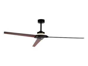 Ceiling Fans - Mantra Brisa 175cm 20W LED Dimmable Ceiling Light With 40W Fan 2700-5000K Black/Wood Reversible Blades IP44 (M8723/MA)