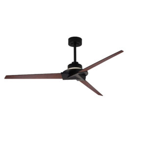 Ceiling Fans - Mantra Brisa Mini 150cm 20W LED Dimmable Ceiling Light With Fan 2700-5000K Black/Wood Reversible Blades IP44 (M8725/MA)