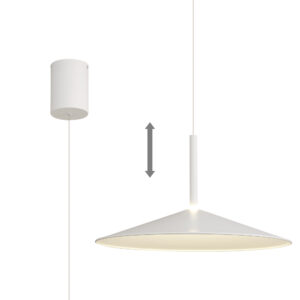 Ceiling Pendants - Mantra Calice 48cm Rise And Fall Pendant 16W LED 3000K 1200lm White (M7890)