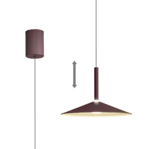 Ceiling Pendants - Mantra Calice 32cm Rise And Fall Pendant 9W LED 3000K 800lm Coffee/White (M7896)