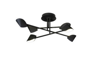Ceiling Lighting - Mantra Capuccina 90cm Medium 6 Light Semi Flush 45W LED 3000K 3200lm Black (M7581)