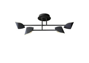 Ceiling Lighting - Mantra Capuccina Small 4 Light Semi Flush 30W LED 3000K 2100lm Black (M7582)