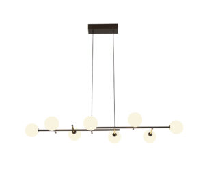 Ceiling Pendants - Mantra Cellar Linear Pendant 8 Light Replaceable 5W LEDs 3000K Black (M7631)