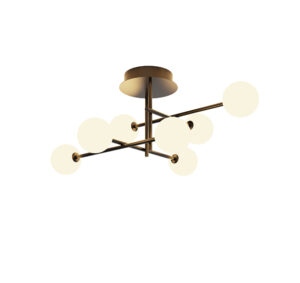Ceiling Lighting - Mantra Cellar Semi Flush 7 Light Replaceable 5W LEDs 4000K Black (M7632K)