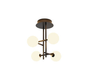 Ceiling Lighting - Mantra Cellar Semi Flush 4 Light Replaceable 5W LEDs 4000K Black (M7633K)