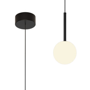 Ceiling Pendants - Mantra Cellar 10cm Pendant 1 Light Replaceable 5W LEDs 3000K Black (M7634)