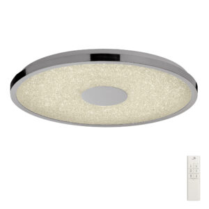 Ceiling Lighting - Mantra Centara Flush 48cm Round 40W LED 3000K-6500K Tuneable 3200lm Chrome / Acrylic (M5930)