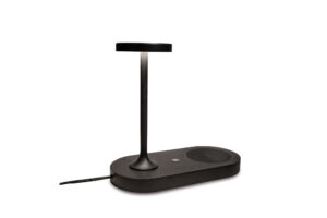 Table Lamps - Mantra Ceres Table Lamp With Mobile Phone Induction Charger & USB Charger 6W LED 3000K 450lm Black (M7291)
