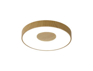 Ceiling Lighting - Mantra Coin 50cm Round Ceiling 80W LED With 2700K-5000K 3900lm Wood Effect (M7565)
