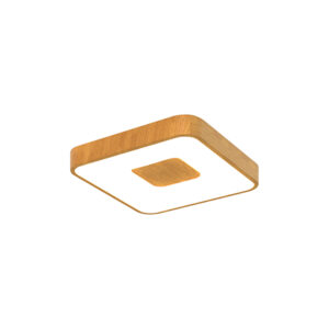 Ceiling Lighting - Mantra Coin Square Ceiling 56W LED With 2700K-5000K 2500lm Wood Effect (M7924)