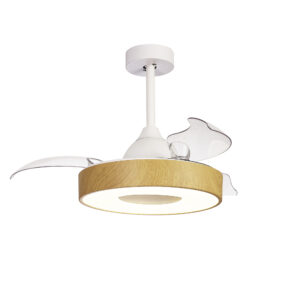 Ceiling Fans - Mantra Coin Air 60W LED Dimmable Ceiling Light With Built-In 30W DC Reversible Fan Wood (M8217)