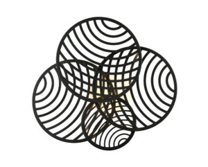 Ceiling Lighting - Mantra Collage 4 Ring Ceiling 60W LED 3000K 4500lm Black (M7230)