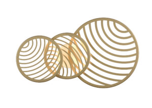 Ceiling Lighting - Mantra Collage 3 Ring Ceiling 40W LED 3000K 3000lm Gold (M7233)