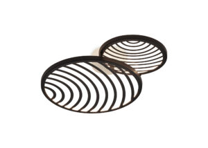 Ceiling Lighting - Mantra Collage 2 Ring Ceiling 30W LED 3000K 2250lm Black (M7234)