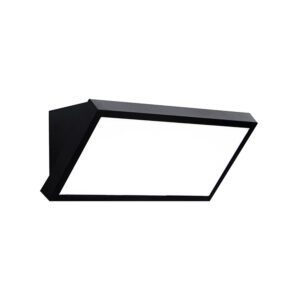 Wall Lighting - Mantra Creek Rectangular Angled Wall Light 20W LED CCT Switchable 2700/3300/4000K 1600lm IP65 Black (M8860)