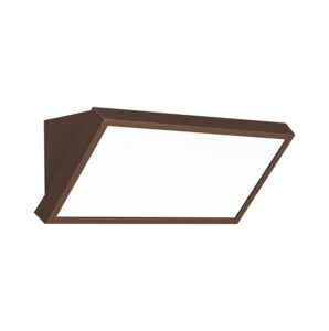 Wall Lighting - Mantra Creek Rectangular Angled Wall Light 20W LED CCT Switchable 2700/3300/4000K 1600lm IP65 Rust Brown (M8862)