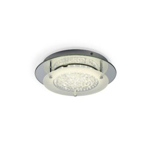 Ceiling Lighting - Mantra Cristal Flush Light 28cm Round 12W LED 4000K 1200lm Polished Chrome / Cristal (M5090)