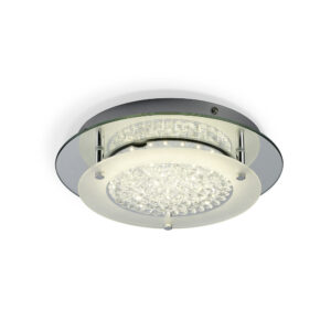Ceiling Lighting - Mantra Cristal Flush Light 36cm Round 18W LED 4000K 1800lm Polished Chrome / Cristal (M5091)