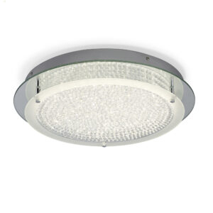Ceiling Lighting - Mantra Cristal Flush Light 45cm Round 21W LED 4000K 2100lm Polished Chrome / Cristal (M5092)