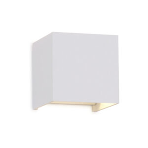 Wall Lighting - Mantra Davos Square Wall Lamp 2 x 6W LED 3000K 1100lm IP54 Sand White (M6521)