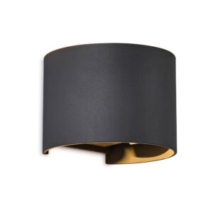Wall Lighting - Mantra Davos Round Wall Lamp 2 x 6W LED 4000K 1100lm IP54 Anthracite (M7645)