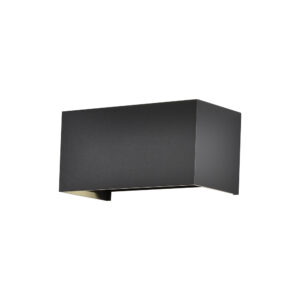 Wall Lighting - Mantra Davos Rectangle Wall Lamp Dimmable 4 x 6W LED 2700K 2200lm IP54 Sand Black (M8607)