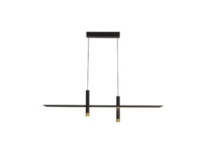 Ceiling Pendants - Mantra Esparta Linear Pendant 30W LED 3000K 1400lm Black / Gold (M7981)