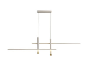 Ceiling Pendants - Mantra Esparta Linear Pendant 50W LED 3000K 2100lm White / Gold (M7982)