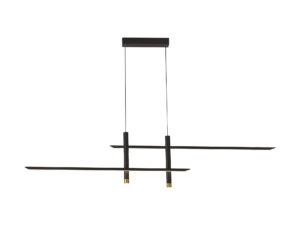 Ceiling Pendants - Mantra Esparta Linear Pendant 50W LED 3000K 2100lm Black / Gold (M7983)