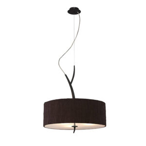 Ceiling Pendants - Mantra Eve 50cm Pendant 3 Light E27 Anthracite With Black Round Shade (M1153/BS)