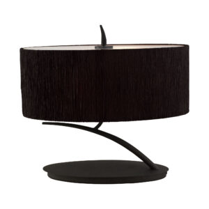 Table Lamps - Mantra Eve Table Lamp 2 Light E27 Small Anthracite With Black Oval Shade (M1158/BS)