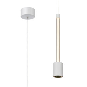 Ceiling Pendants - Mantra Fugaz 1 Light Pendant 7W LED 3000K 520lm Sand White/Rose Gold (M8946)