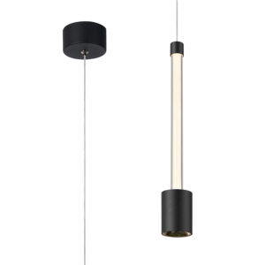 Ceiling Pendants - Mantra Fugaz 1 Light Pendant 7W LED 3000K 520lm Sand Black/Rose Gold (M8947)