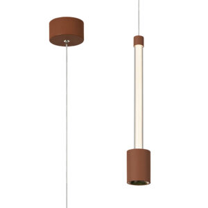Ceiling Pendants - Mantra Fugaz 1 Light Pendant 7W LED 3000K 520lm Mocha/Rose Gold (M8948)