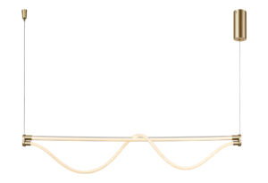 Ceiling Pendants - Mantra Fugaz Linear Pendant 38W LED 3000K 2600lm Painted Gold (M8952)