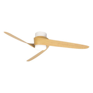 Ceiling Fans - Mantra Groenland 122cm 24W LED Dimmable Ceiling Light With Built-In 30W DC Fan 2700-5000K White/Wood (M8710)