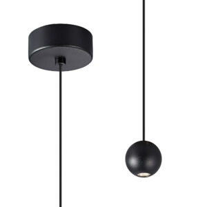 Ceiling Pendants - Mantra Gruissan 5cm Ball Pendant 5W LED 3000K 350lm Matt Black (M8469)