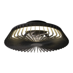 Ceiling Fans - Mantra Himalaya Mini 53cm 70W LED Round Ceiling Light With 30W DC Reversible Fan 2700-5000K Tuneable Black (M8197)