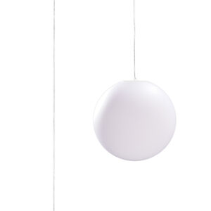 Ceiling Pendants - Mantra Huevo 35cm Ball Pendant 1 Light E27 Small Outdoor IP44 Opal White (M1397)