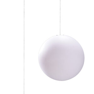 Ceiling Pendants - Mantra Huevo 40cm Ball Pendant 1 Light E27 Medium Outdoor IP44 Opal White (M1398)