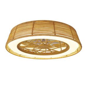 Ceiling Fans - Mantra Indonesia 63cm 70W LED Dimmable Ceiling Light With Built-In 35W DC Reversible Fan Beige Rattan (M7810)