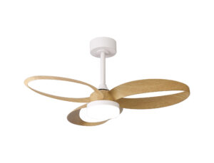 Ceiling Fans - Mantra Infinity Fan 92.6cm 24W LED Dimmable Ceiling Light With Built-In 30W DC Reversible Fan 2700-5000K White/Wood (M8702)