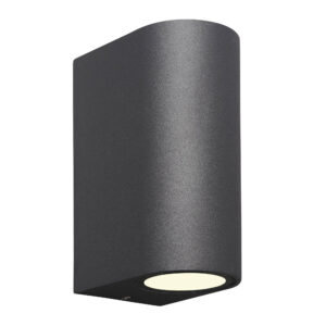 Wall Lighting - Mantra Kandanchu Round Wall Lamp 2 x GU10 IP54 Anthracite (M6510)