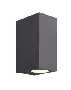 Wall Lighting - Mantra Kandanchu Square Wall Lamp 2 x GU10 IP54 Anthracite (M6514)
