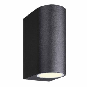 Wall Lighting - Mantra Kandanchu Round Wall Lamp 2 x GU10 IP54 Sand Black (M7037)