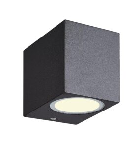 Wall Lighting - Mantra Kandanchu Square Wall Lamp 1 x GU10 IP54 Sand Black (M7040)