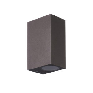 Wall Lighting - Mantra Kandanchu Square Wall Lamp 2 x GU10 IP54 Rust Brown (M7471)