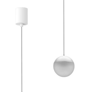 Ceiling Pendants - Mantra Kilda 9.5cm 1 Light Surface Pendant 10W LED 3000K 800lm White (M8438)