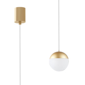 Ceiling Pendants - Mantra Kilda 9.5cm 1 Light Surface Pendant 10W LED 3000K 800lm Gold (M8440)